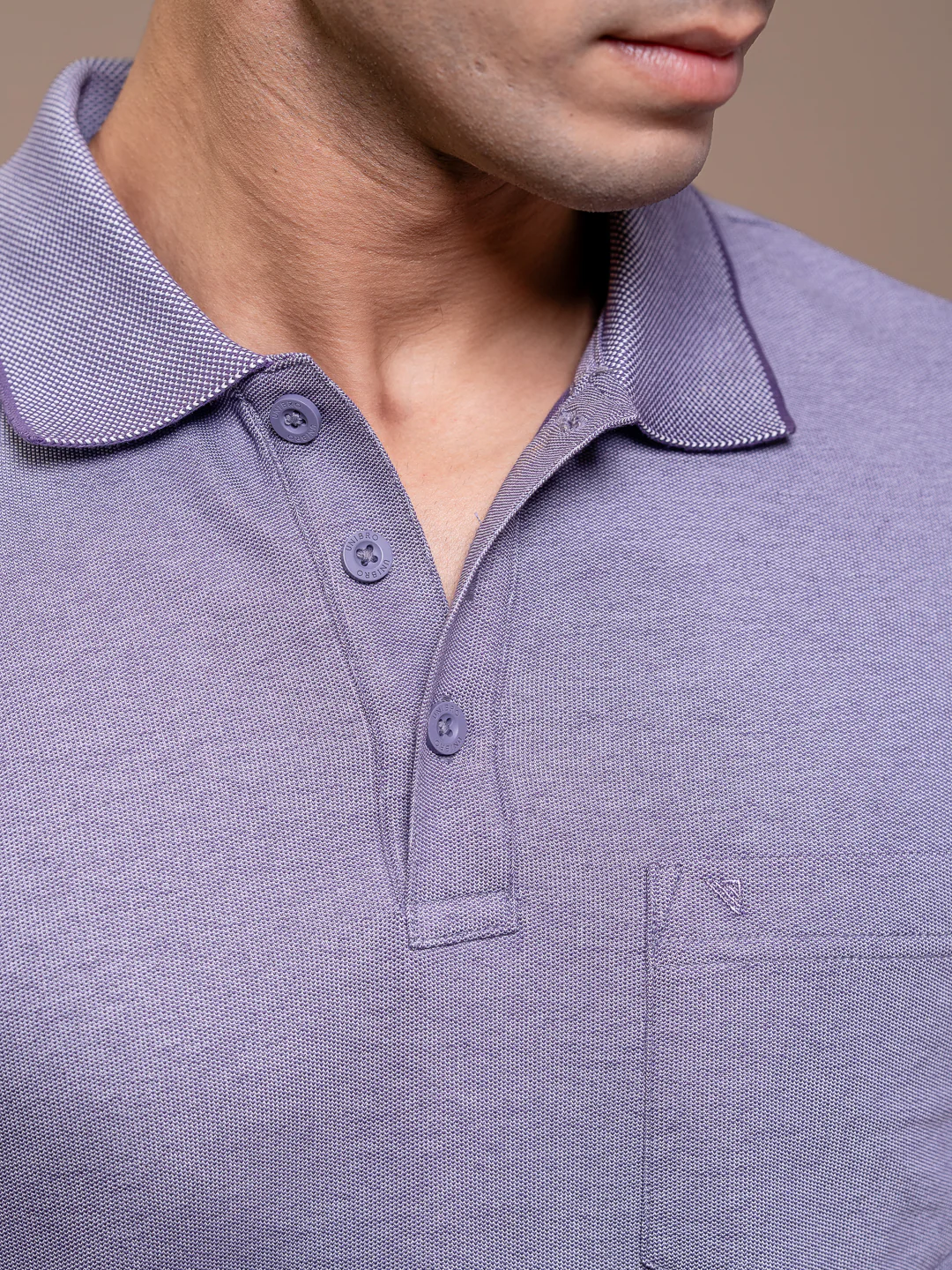 Cotton Rich Pique Polo Violet - Image 2