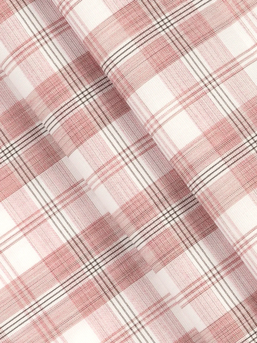 Cotton Rich Purple Checked Shirt Fabric Infinity Bit - Image 2