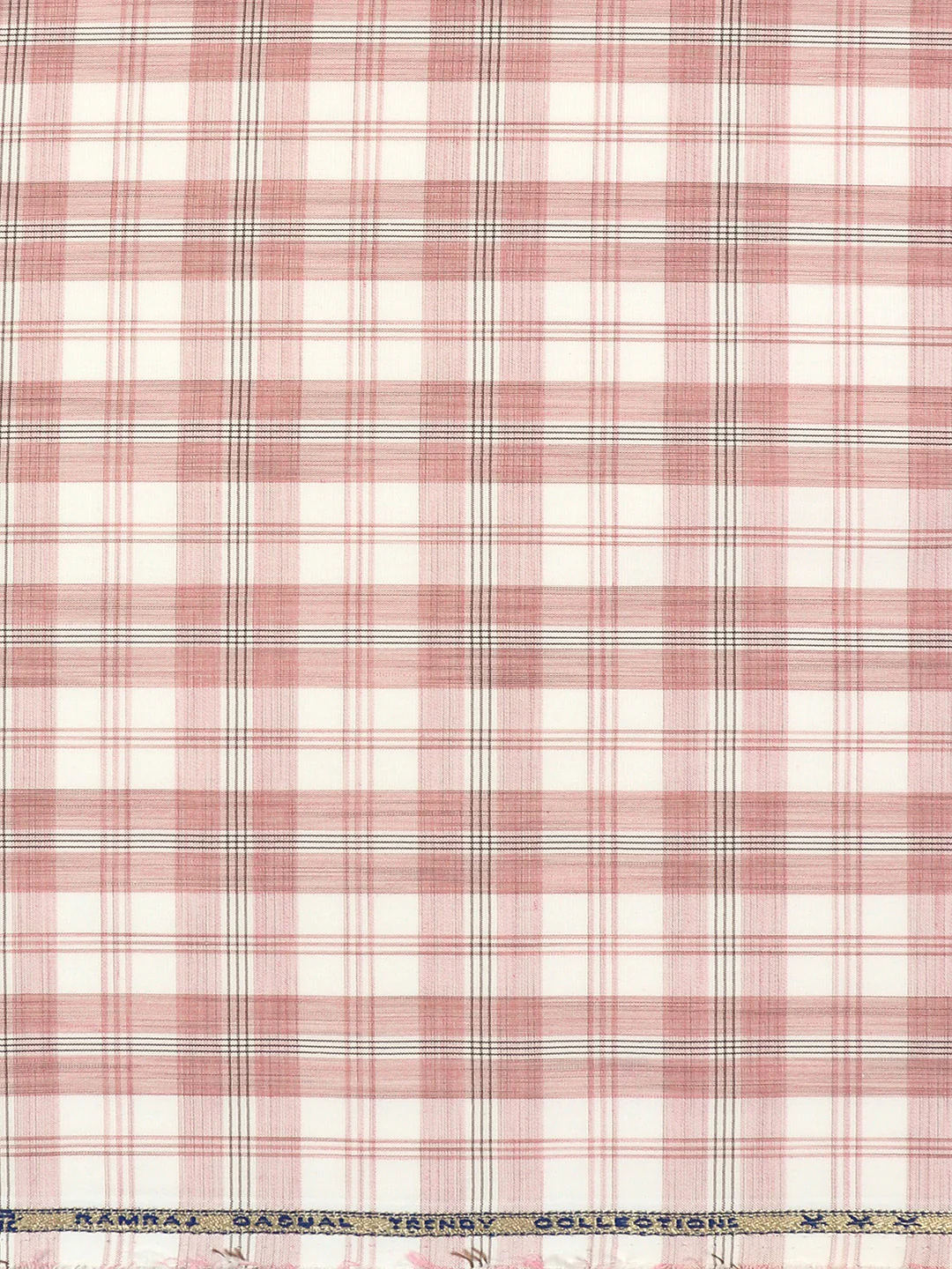 Cotton Rich Purple Checked Shirt Fabric Infinity Bit - Image 3