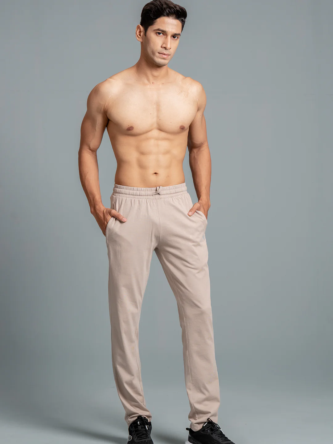 Cotton Rich Regular Fit Track Beige - Image 2