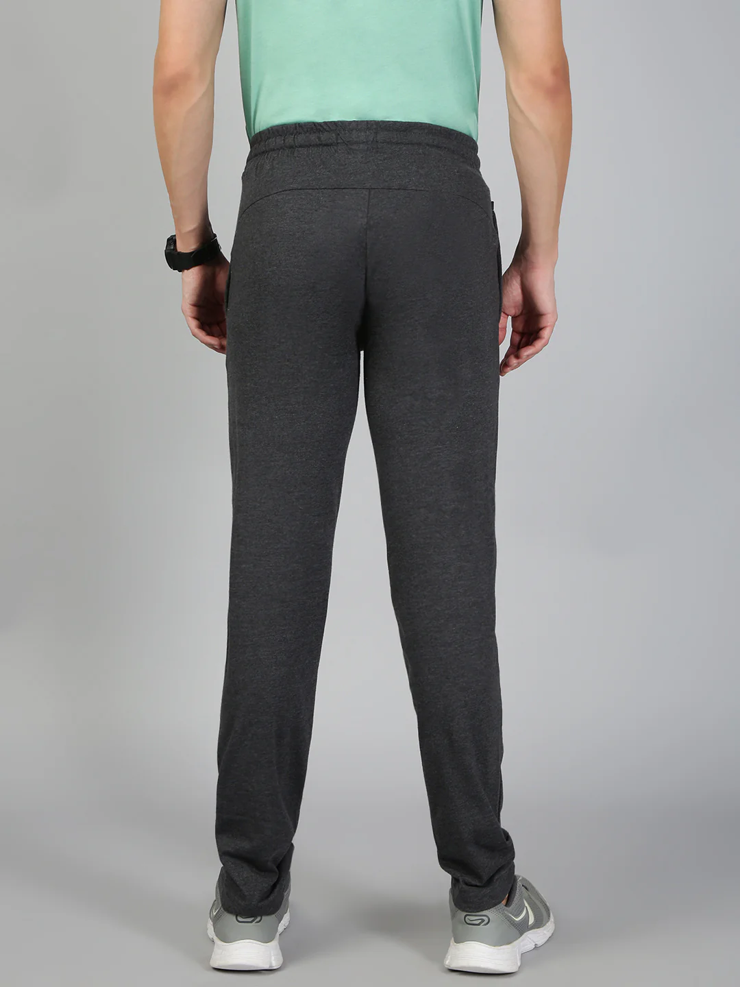 Cotton Rich Regular Fit Track Charcoal Melange - Image 5