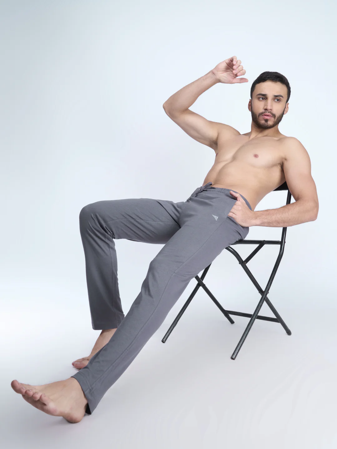 Cotton Rich Regular Fit Track Dark Grey - Image 3