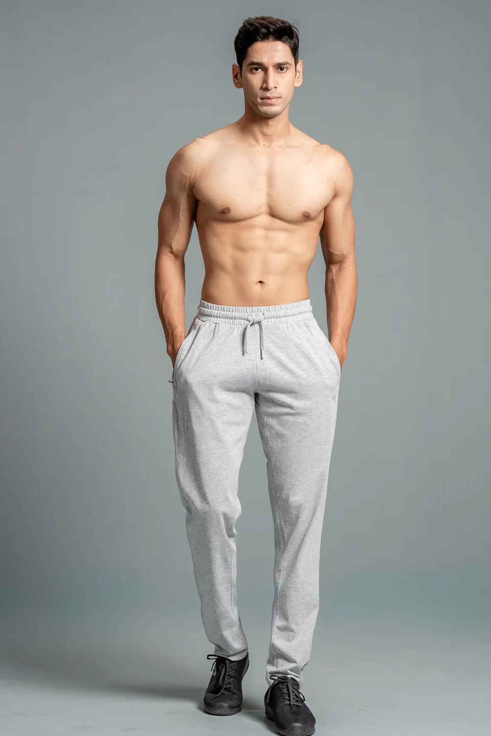 Cotton Rich Regular Fit Track Grey Melange - Image 2