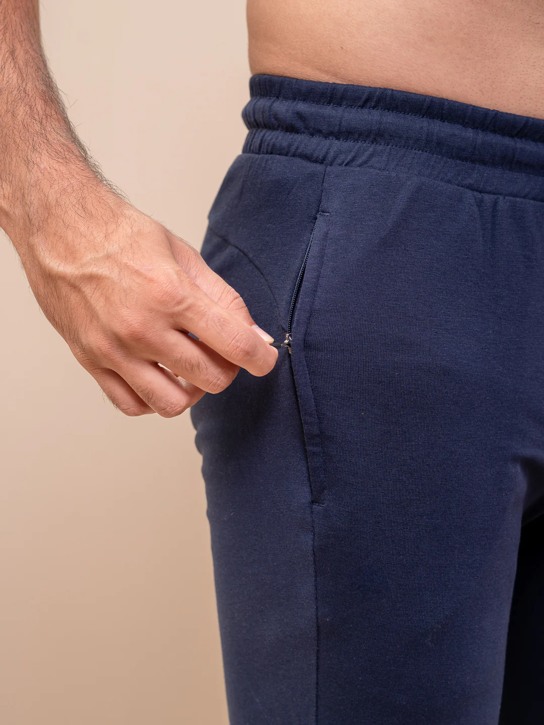 Cotton Rich Regular Fit Track Navy - Image 4