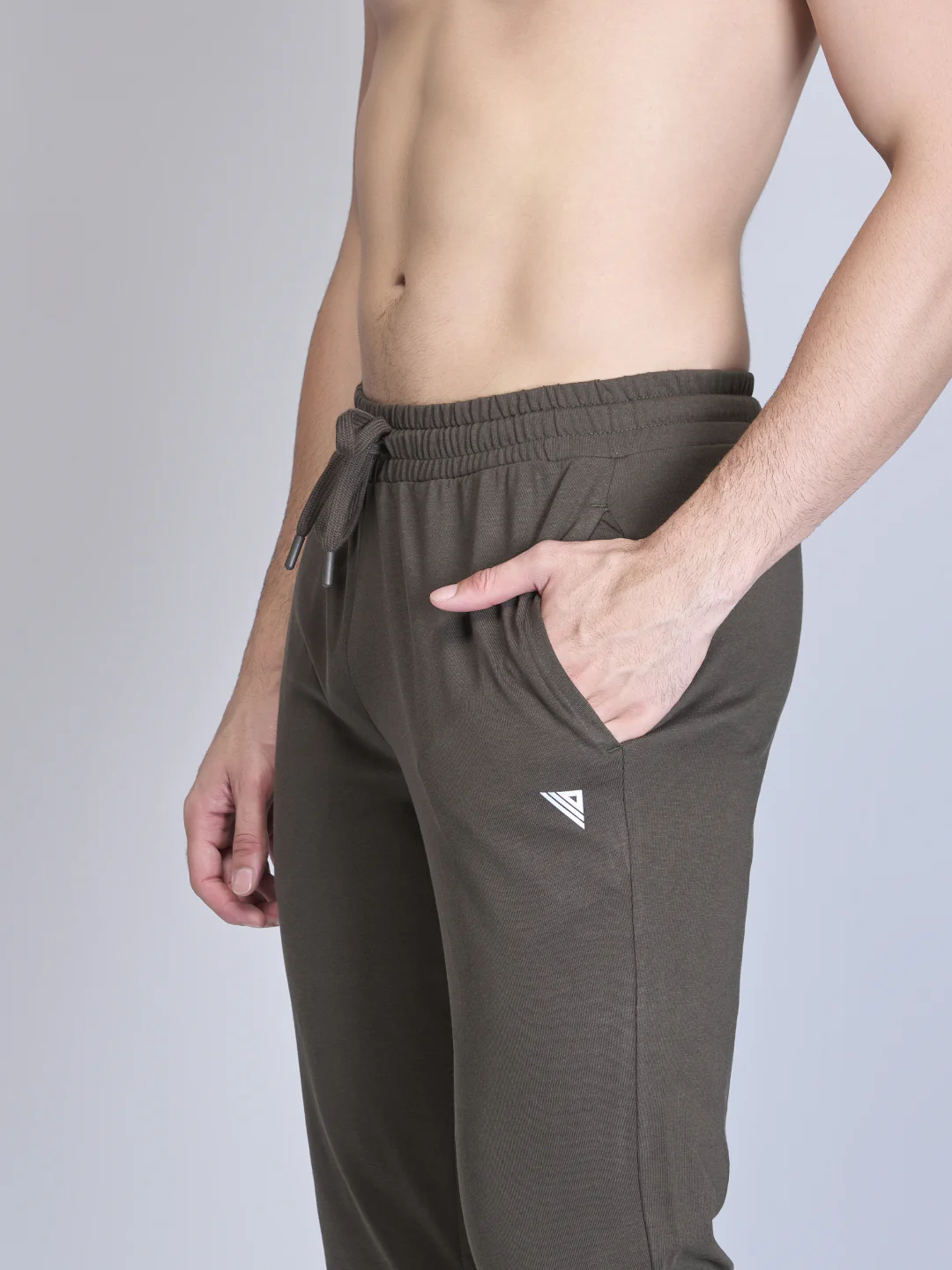 Cotton Rich Regular Fit Track Olive Green - Image 4