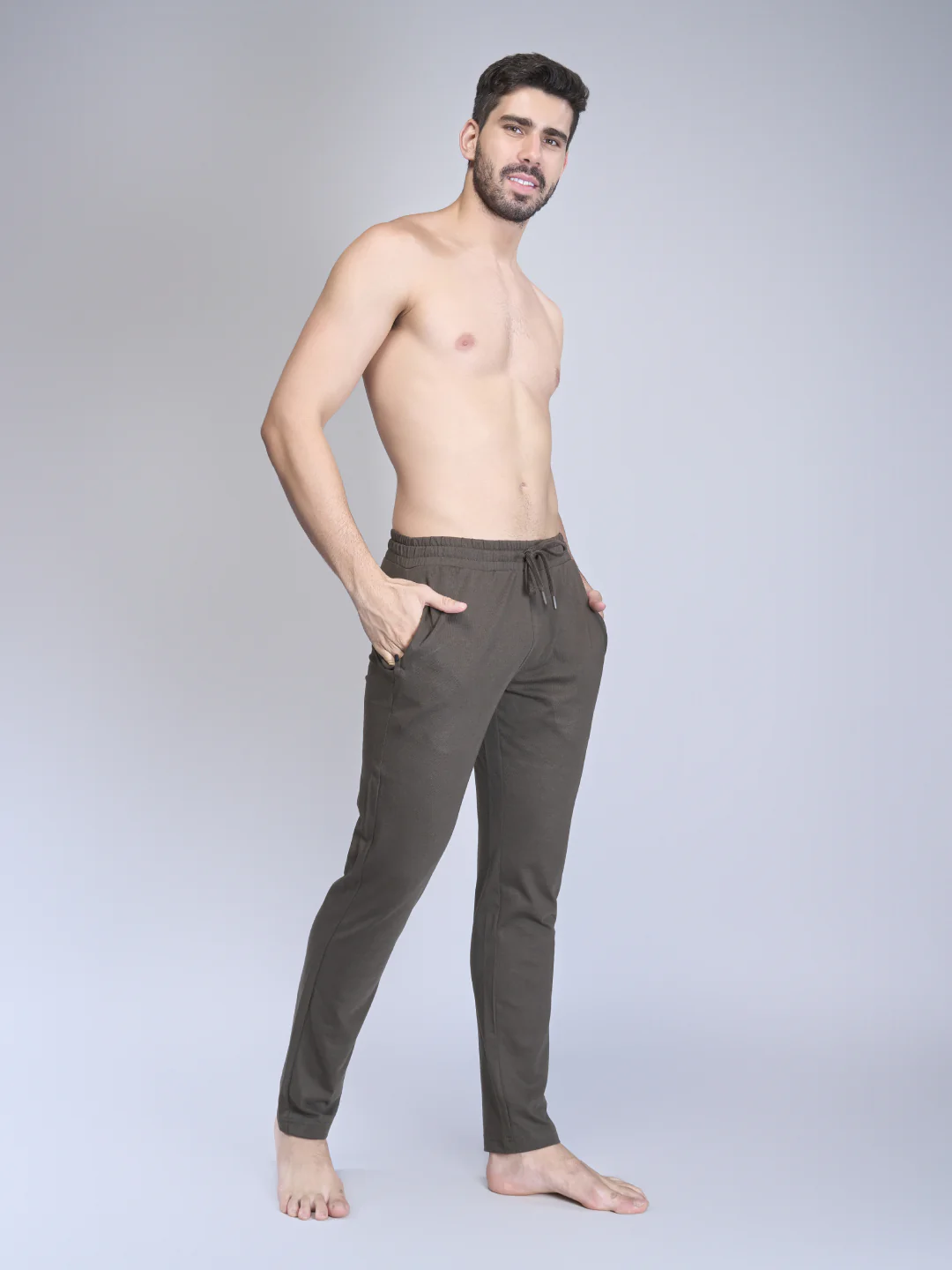 Cotton Rich Regular Fit Track Olive Green - Image 6