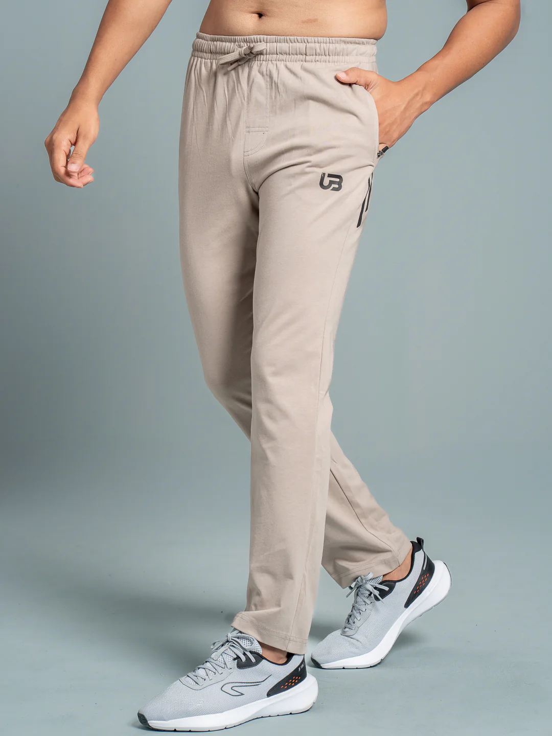 Cotton Rich Regular Fit Track Pant Beige