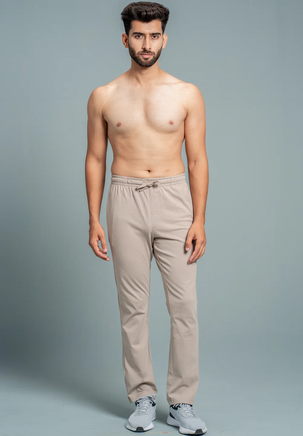 Cotton Rich Regular Fit Track Pant Beige - Image 2