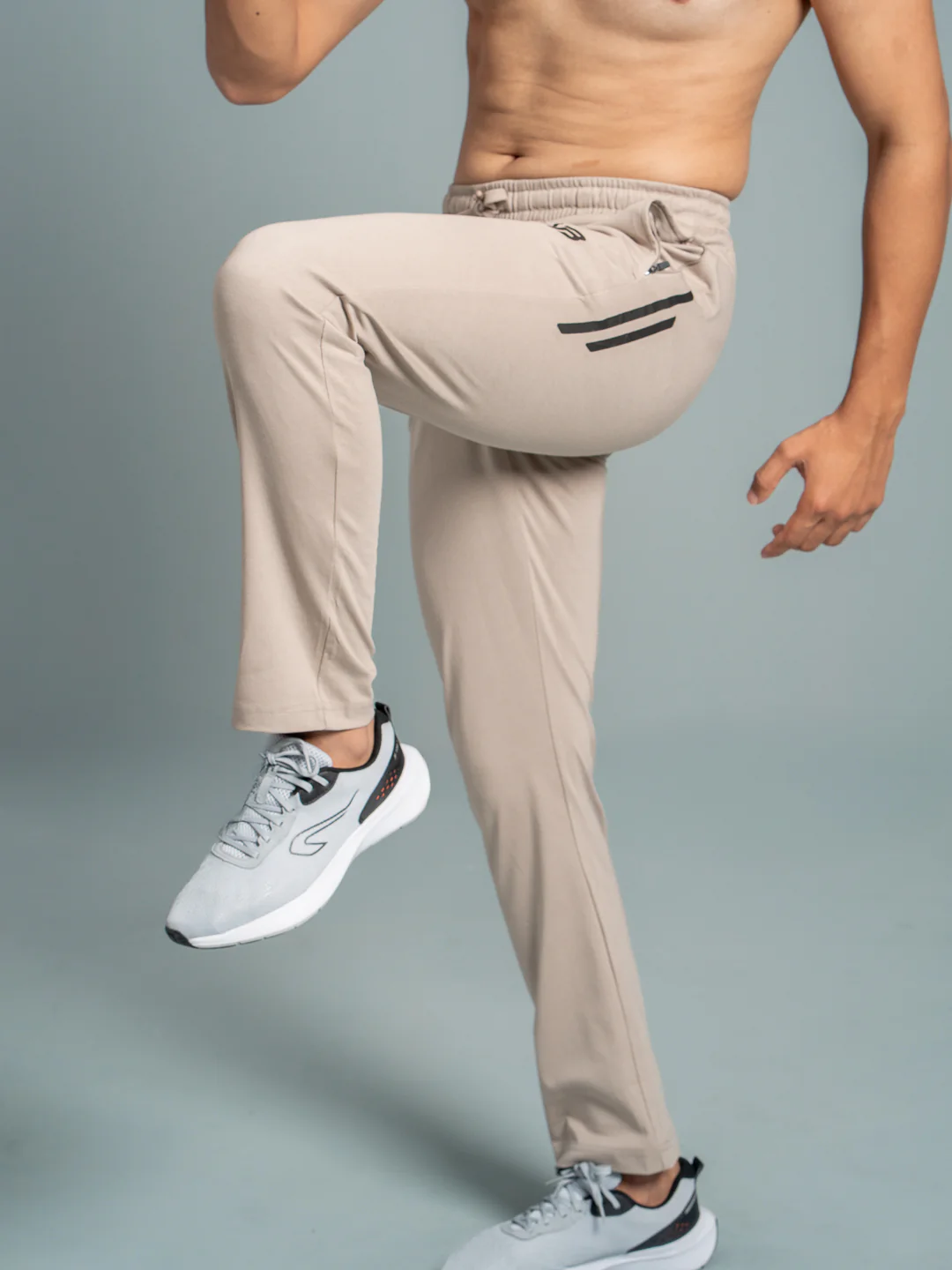 Cotton Rich Regular Fit Track Pant Beige - Image 4