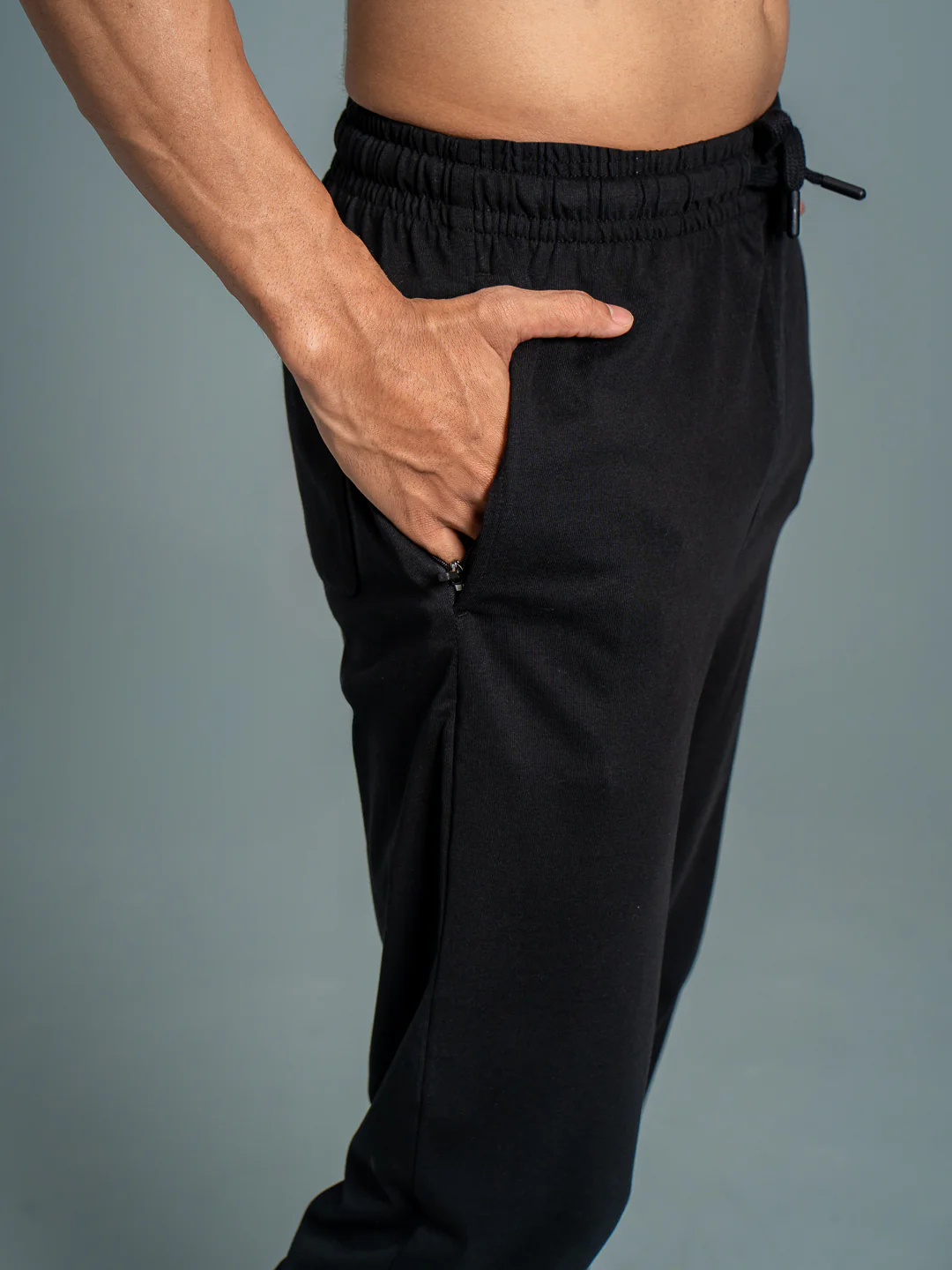 Cotton Rich Regular Fit Track Pant Black - Image 2