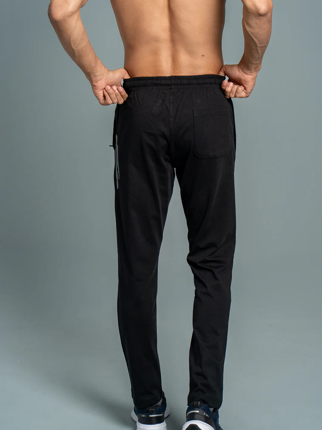 Cotton Rich Regular Fit Track Pant Black - Image 3