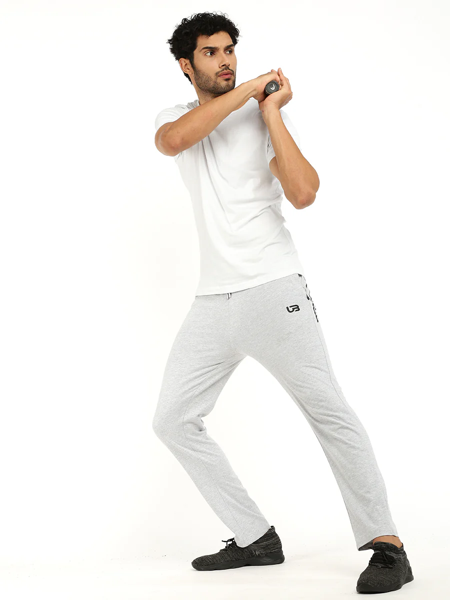Cotton Rich Regular Fit Track Pant Grey Melange - Image 3