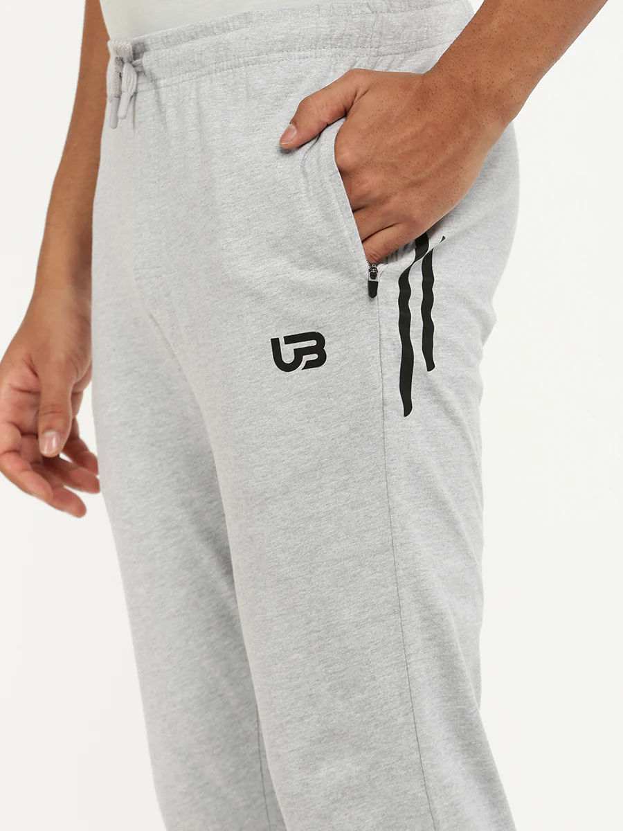 Cotton Rich Regular Fit Track Pant Grey Melange - Image 4