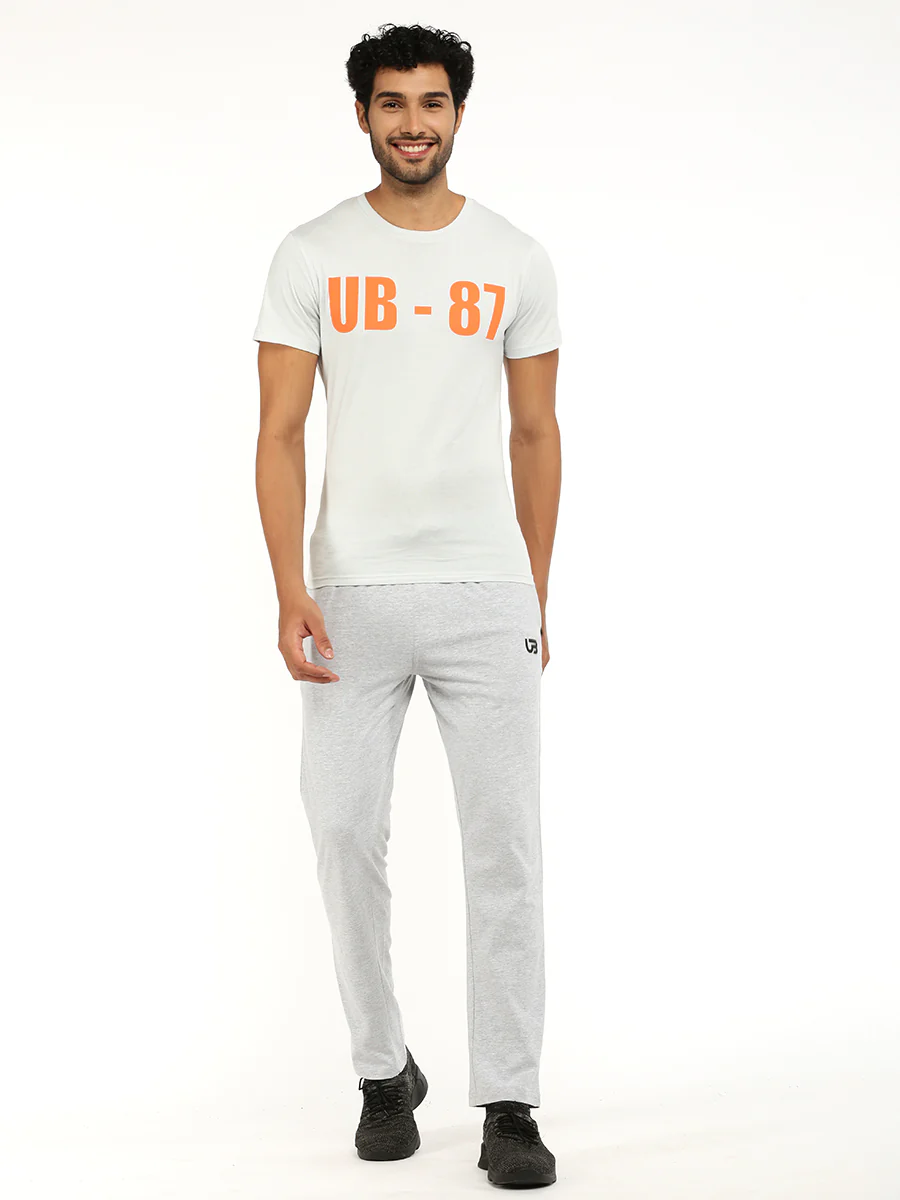 Cotton Rich Regular Fit Track Pant Grey Melange - Image 5
