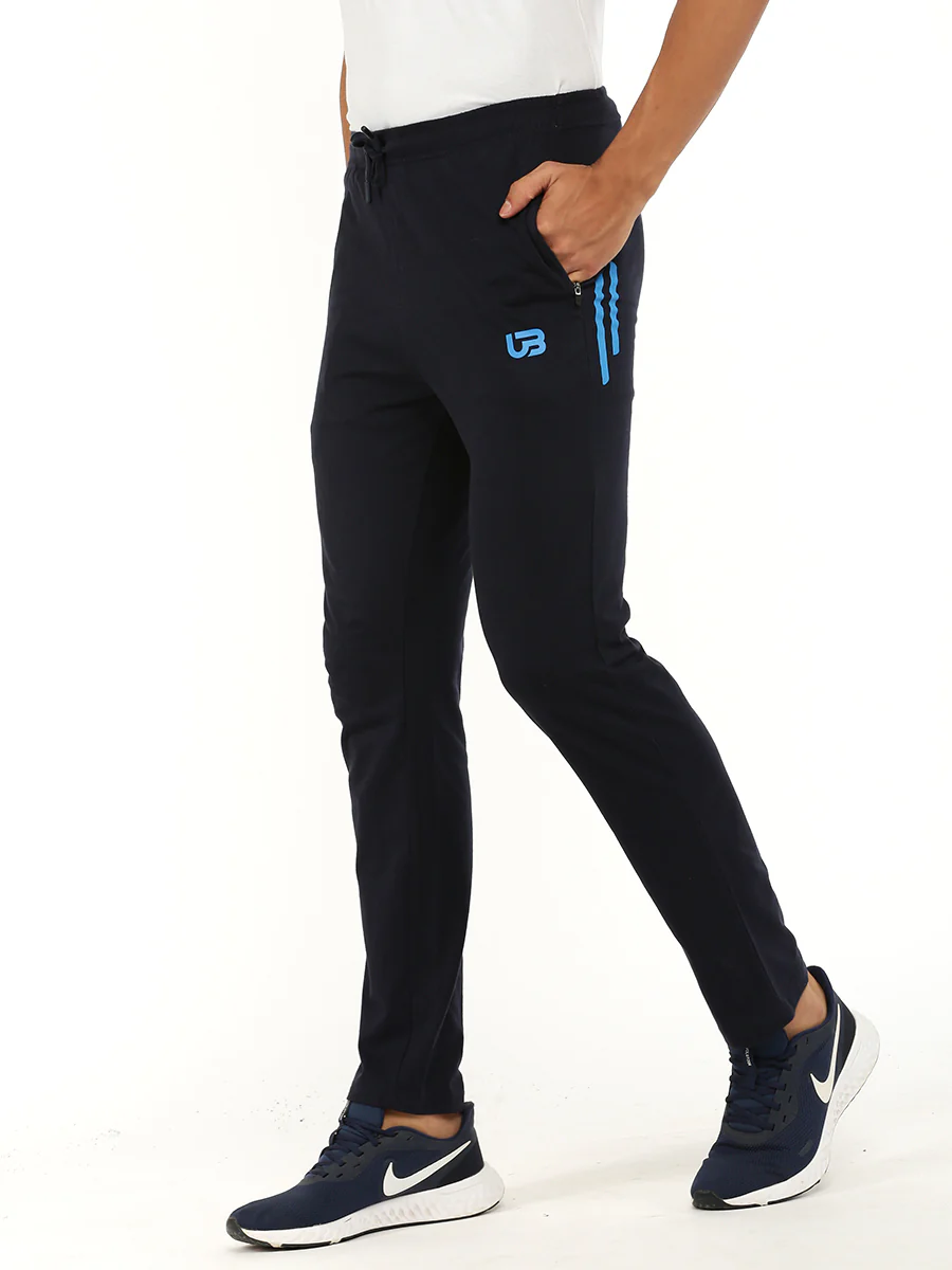 Cotton Rich Regular Fit Track Pant Navy
