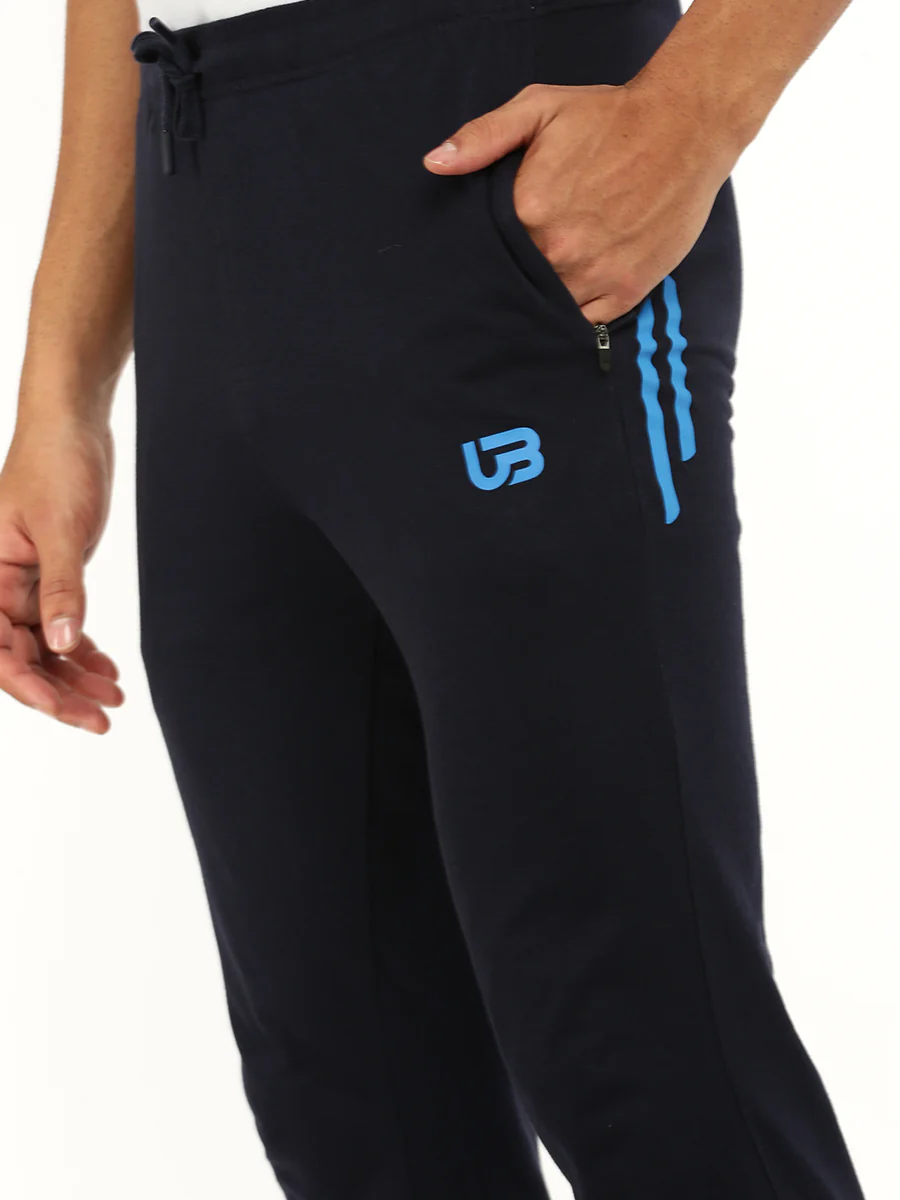 Cotton Rich Regular Fit Track Pant Navy - Image 3