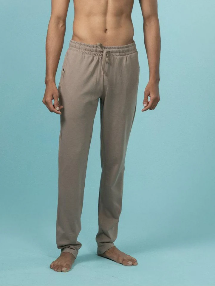 Cotton Rich Regular Fit Track Taupe Brown