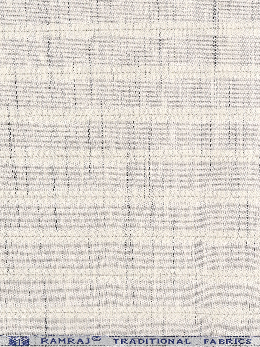 Cotton Rich Self Design Shirt Fabric Blue HI-Tech - Image 3