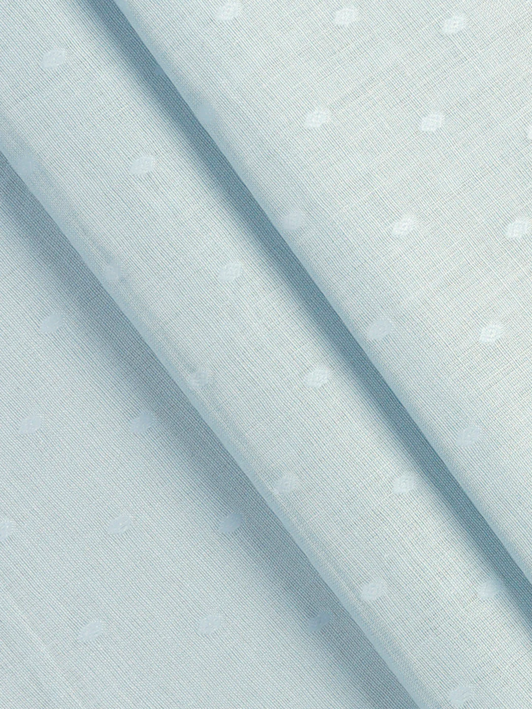 Cotton Rich Self Design Shirt Fabric Blue HI-Tech - Image 2