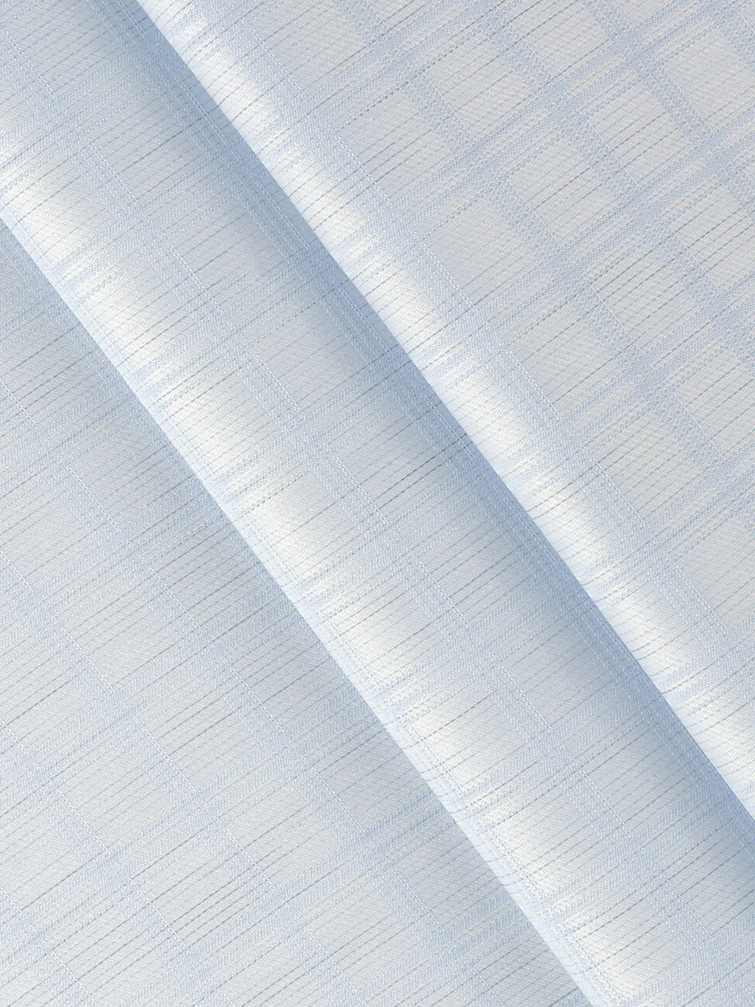 Cotton Rich Self Design Shirt Fabric Blue HI-Tech - Image 2
