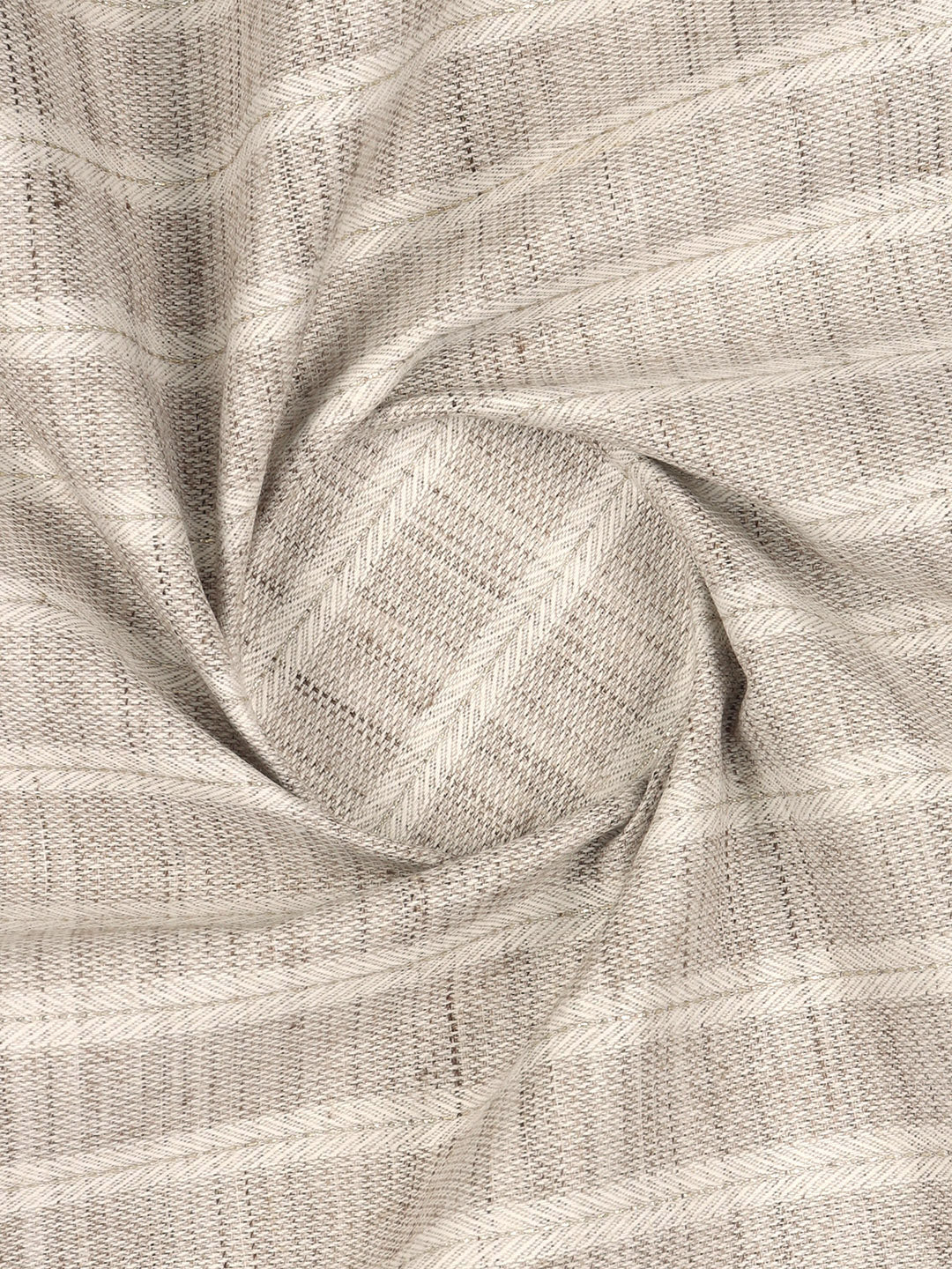 Cotton Rich Self Design Shirt Fabric Brown HI-Tech