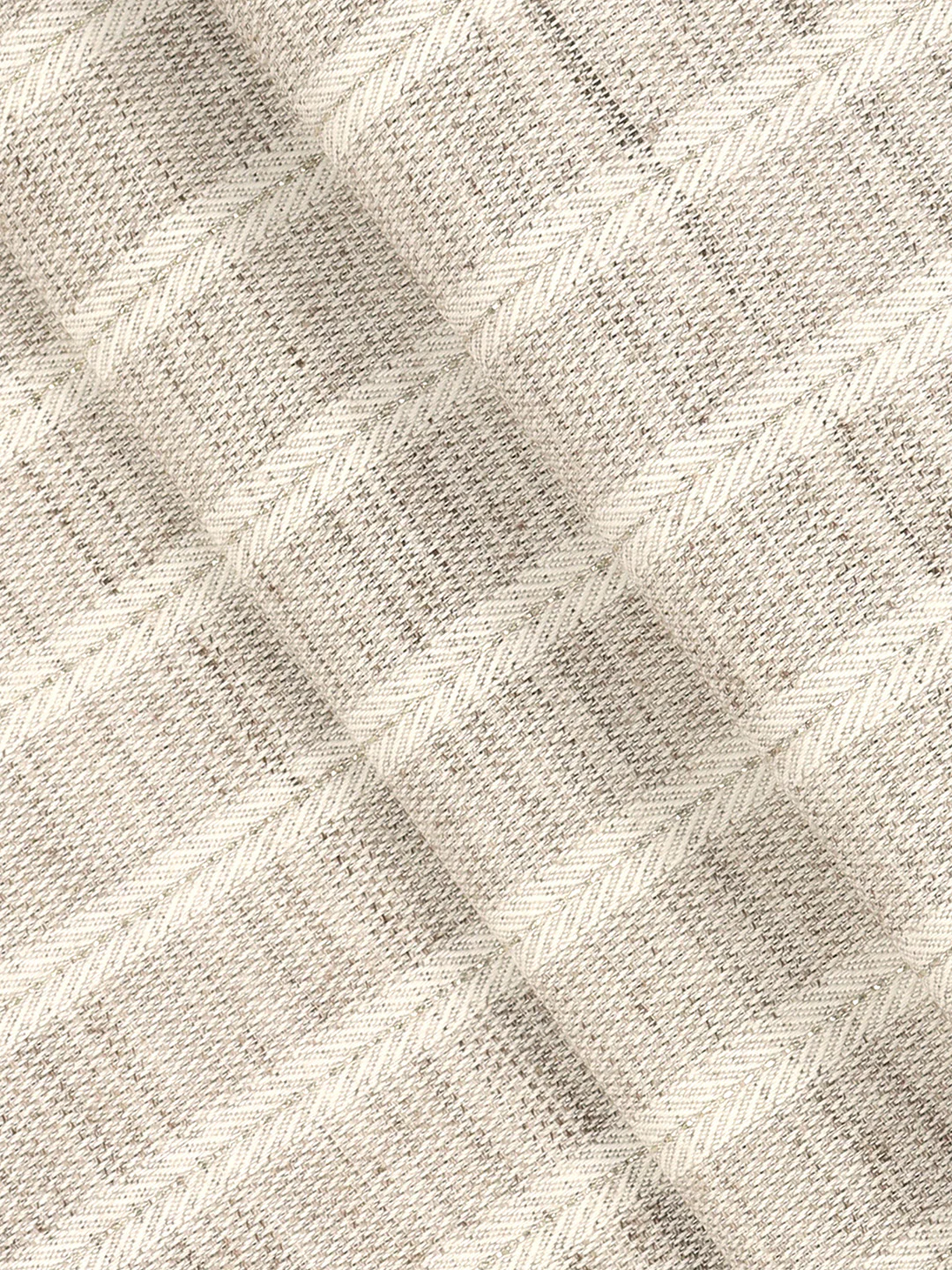 Cotton Rich Self Design Shirt Fabric Brown HI-Tech - Image 2