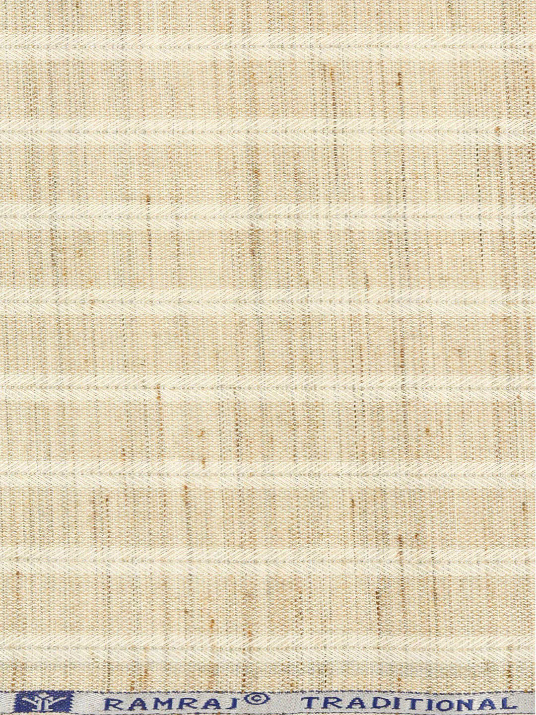 Cotton Rich Self Design Shirt Fabric Brown HI-Tech - Image 3