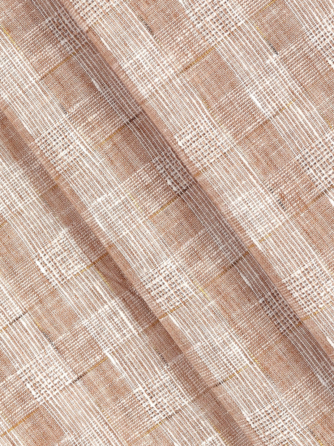 Cotton Rich Self Design Shirt Fabric Brown High Style - Image 2