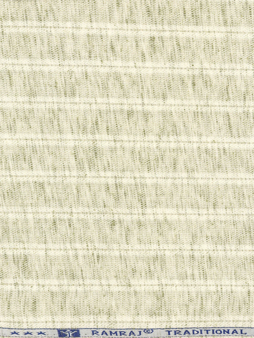 Cotton Rich Self Design Shirt Fabric Green HI-Tech - Image 3