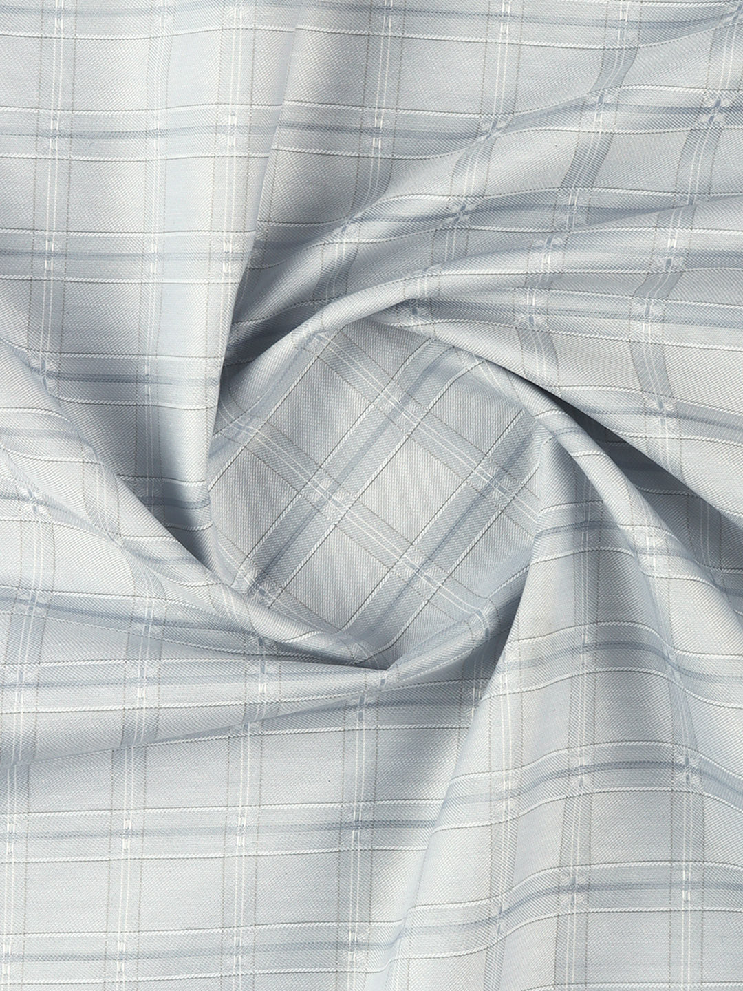 Cotton Rich Self Design Shirt Fabric Grey HI-Tech - Image 2