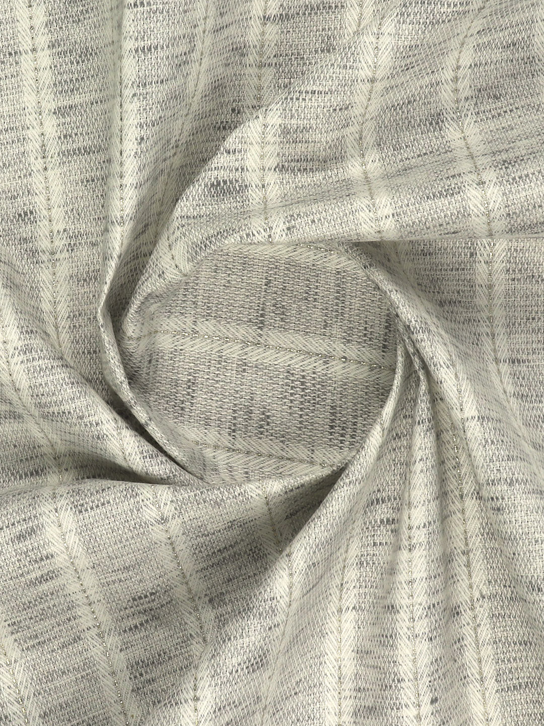 Cotton Rich Self Design Shirt Fabric Grey HI-Tech