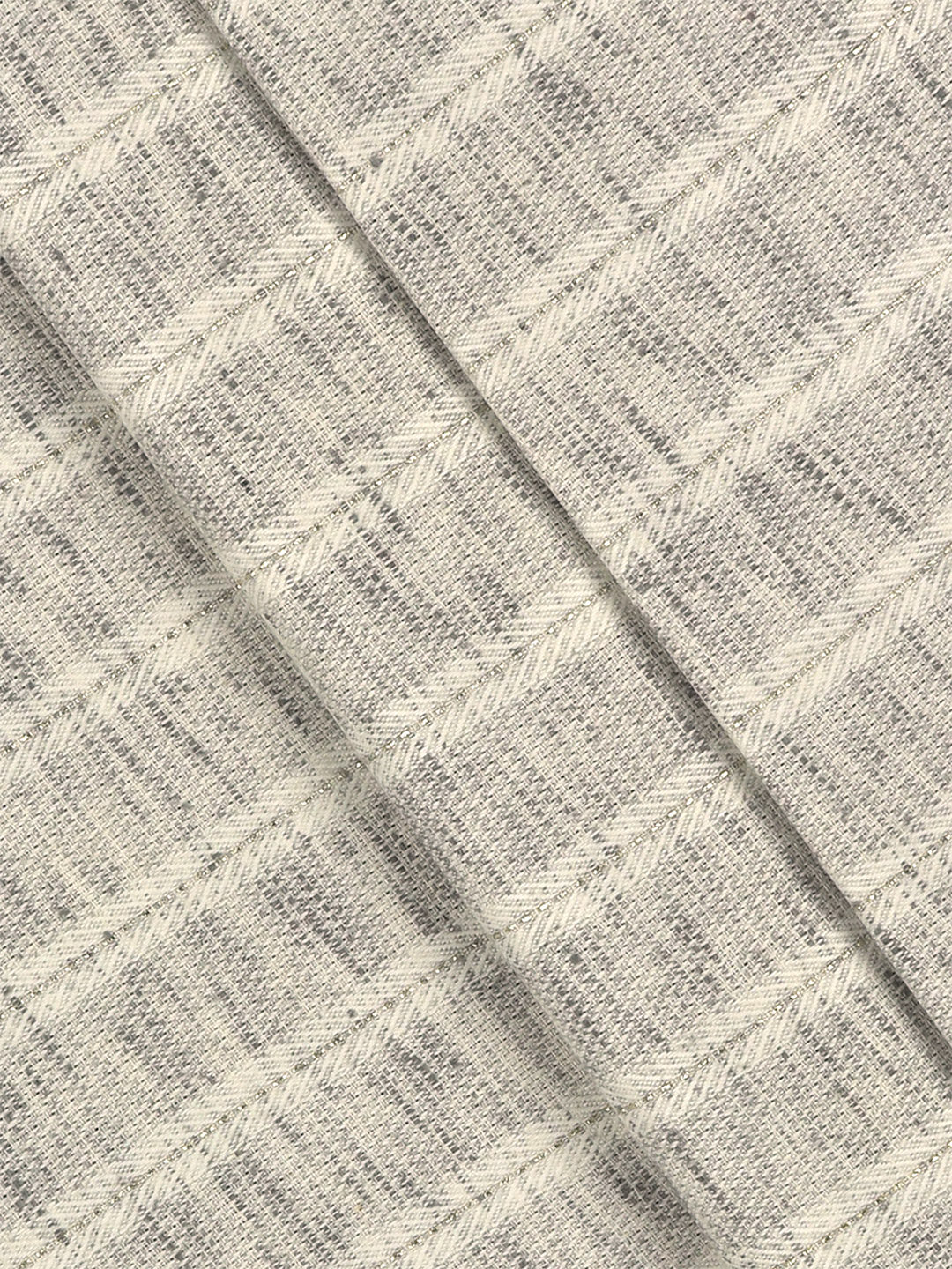 Cotton Rich Self Design Shirt Fabric Grey HI-Tech - Image 2