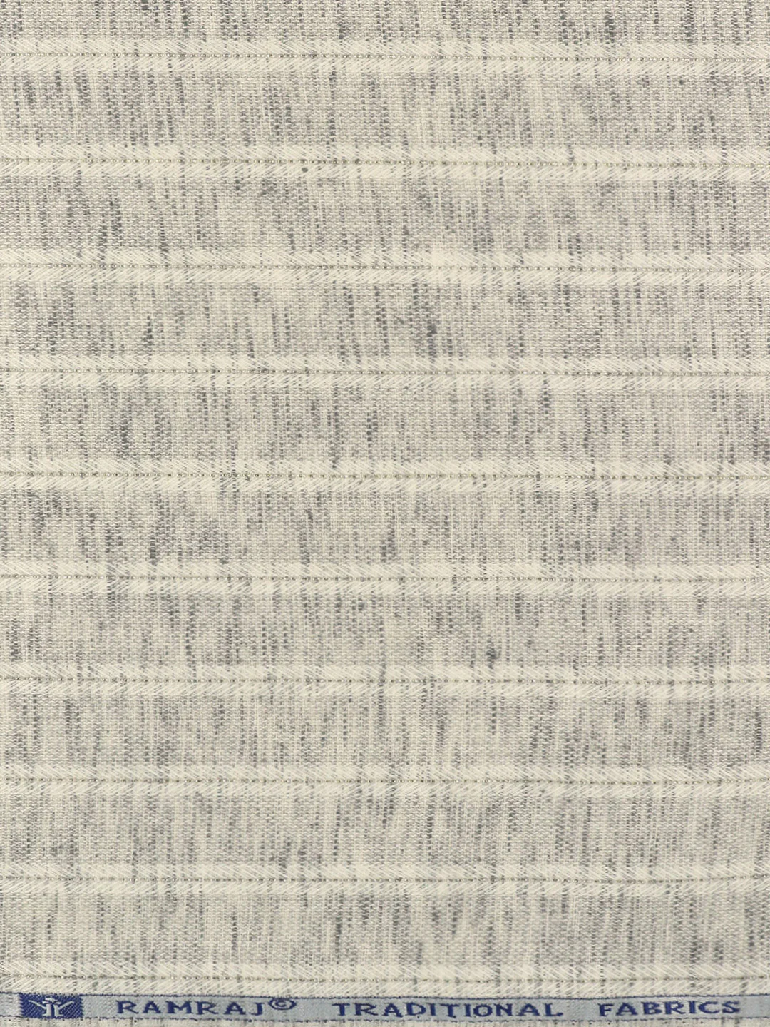 Cotton Rich Self Design Shirt Fabric Grey HI-Tech - Image 3