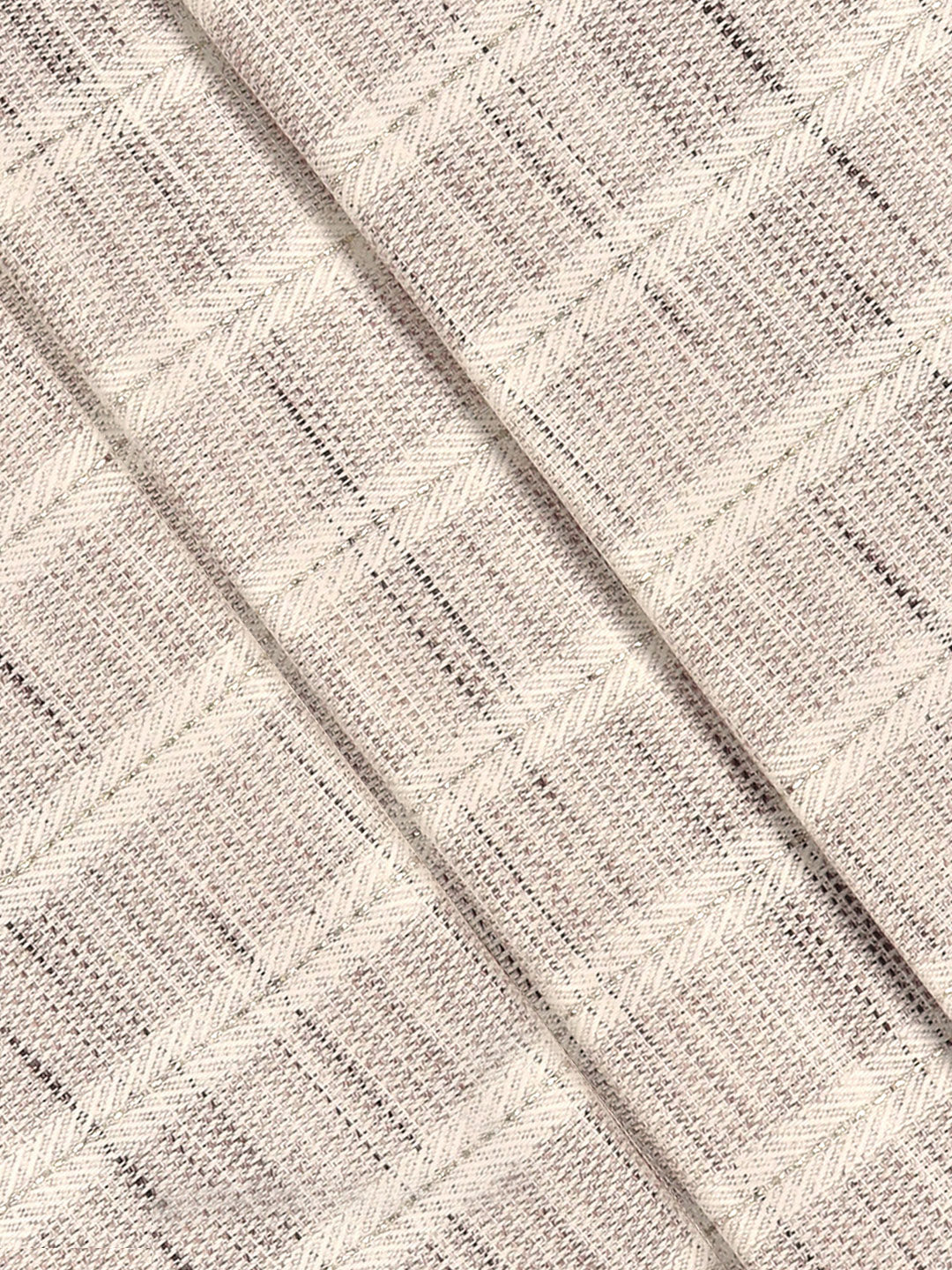 Cotton Rich Self Design Shirt Fabric Light Brown HI-Tech - Image 2