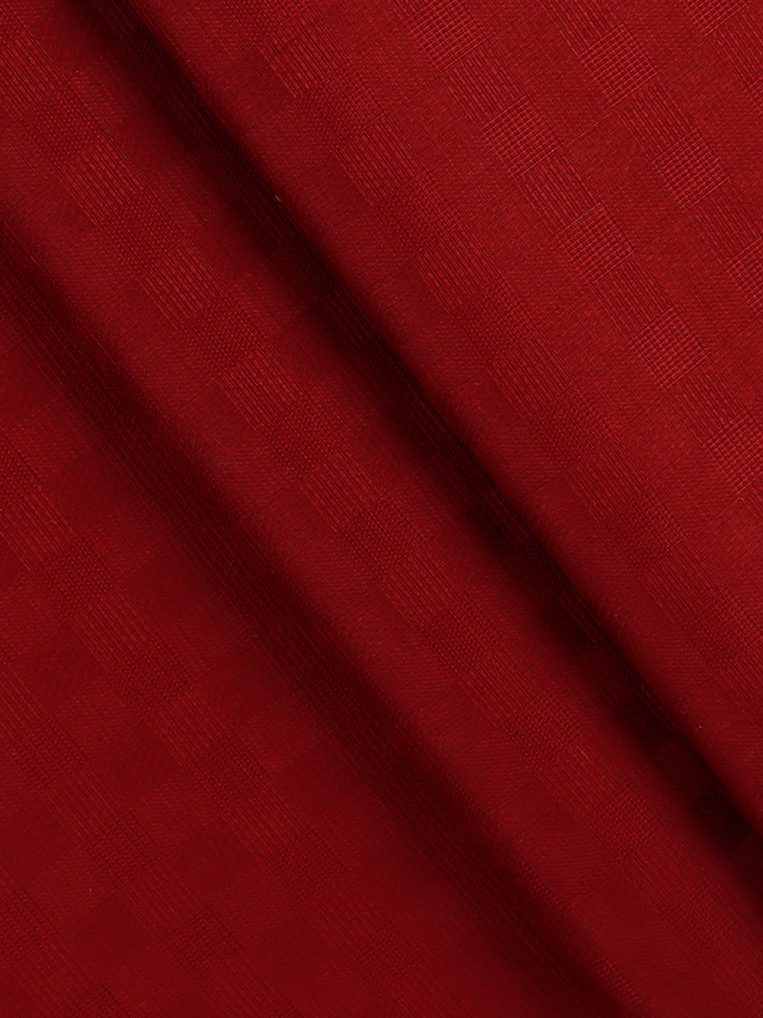 Cotton Rich Self Design Shirt Fabric Red HI-Tech - Image 2