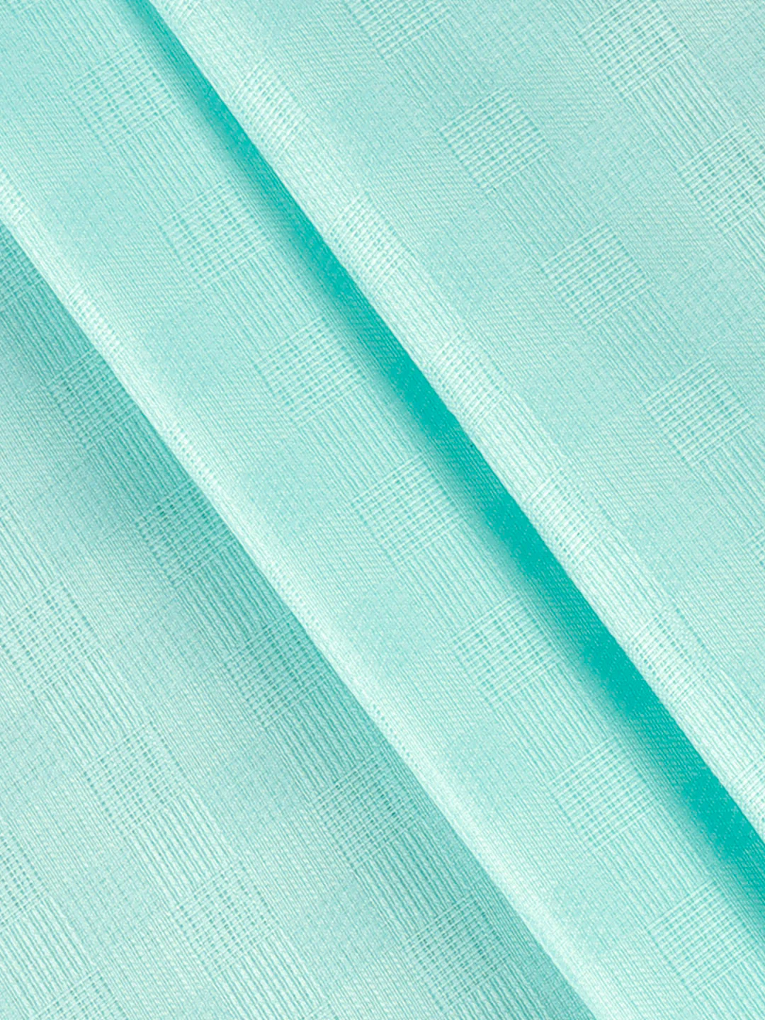 Cotton Rich Self Design Shirt Fabric Sky Blue HI-Tech - Image 2