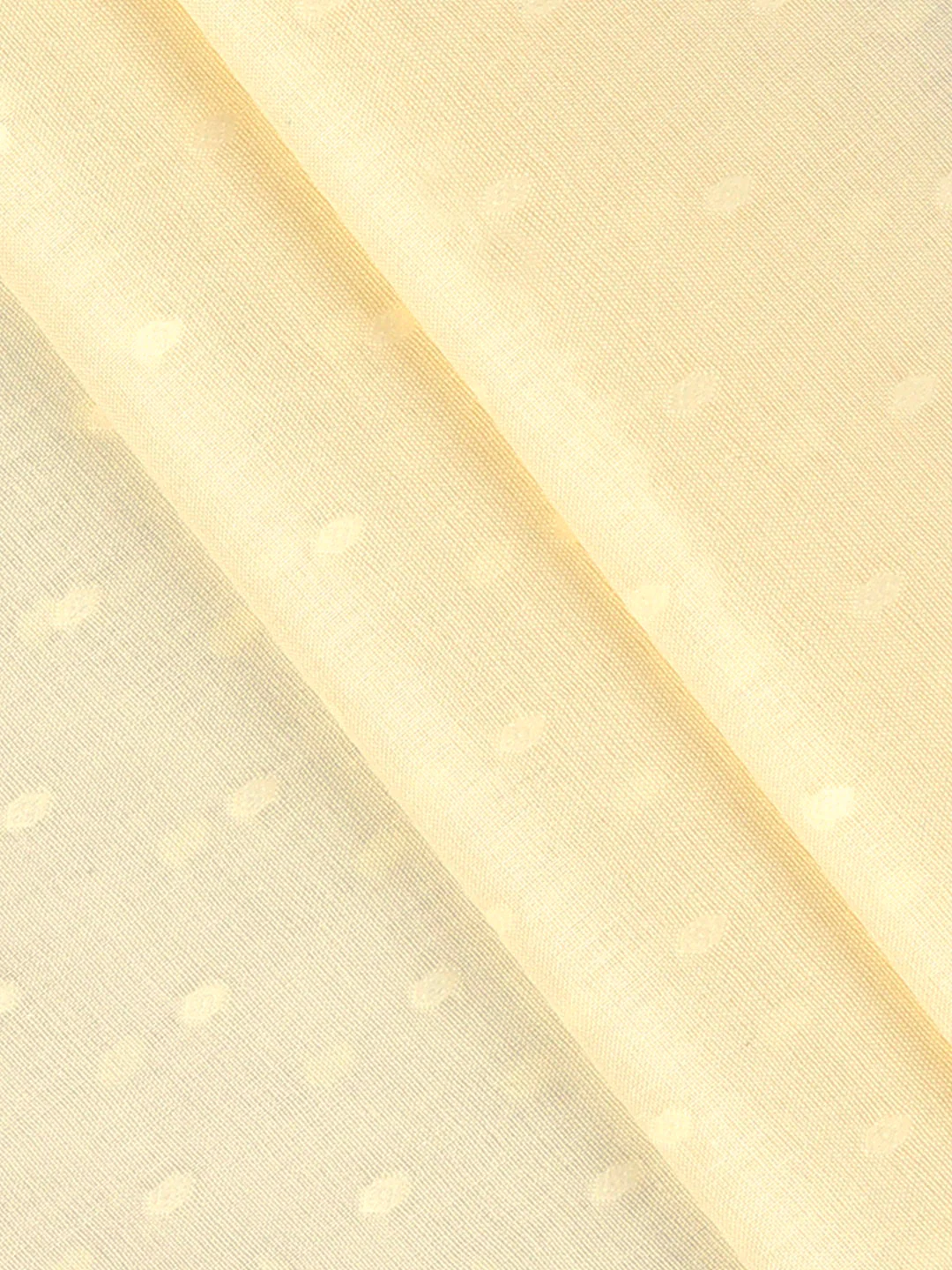 Cotton Rich Self Design Shirt Fabric Yellow HI-Tech - Image 2