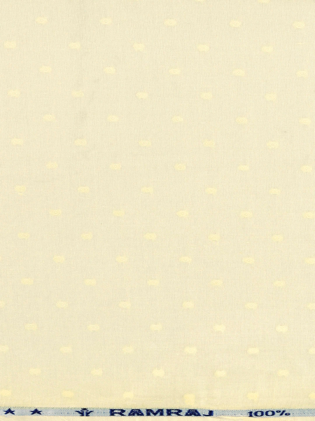Cotton Rich Self Design Shirt Fabric Yellow HI-Tech - Image 3
