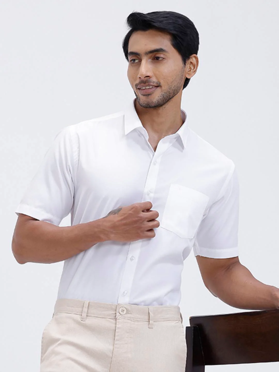 Cotton Rich Shirt and Linen Cotton Beige Trousers Combo TR15501 - Image 4