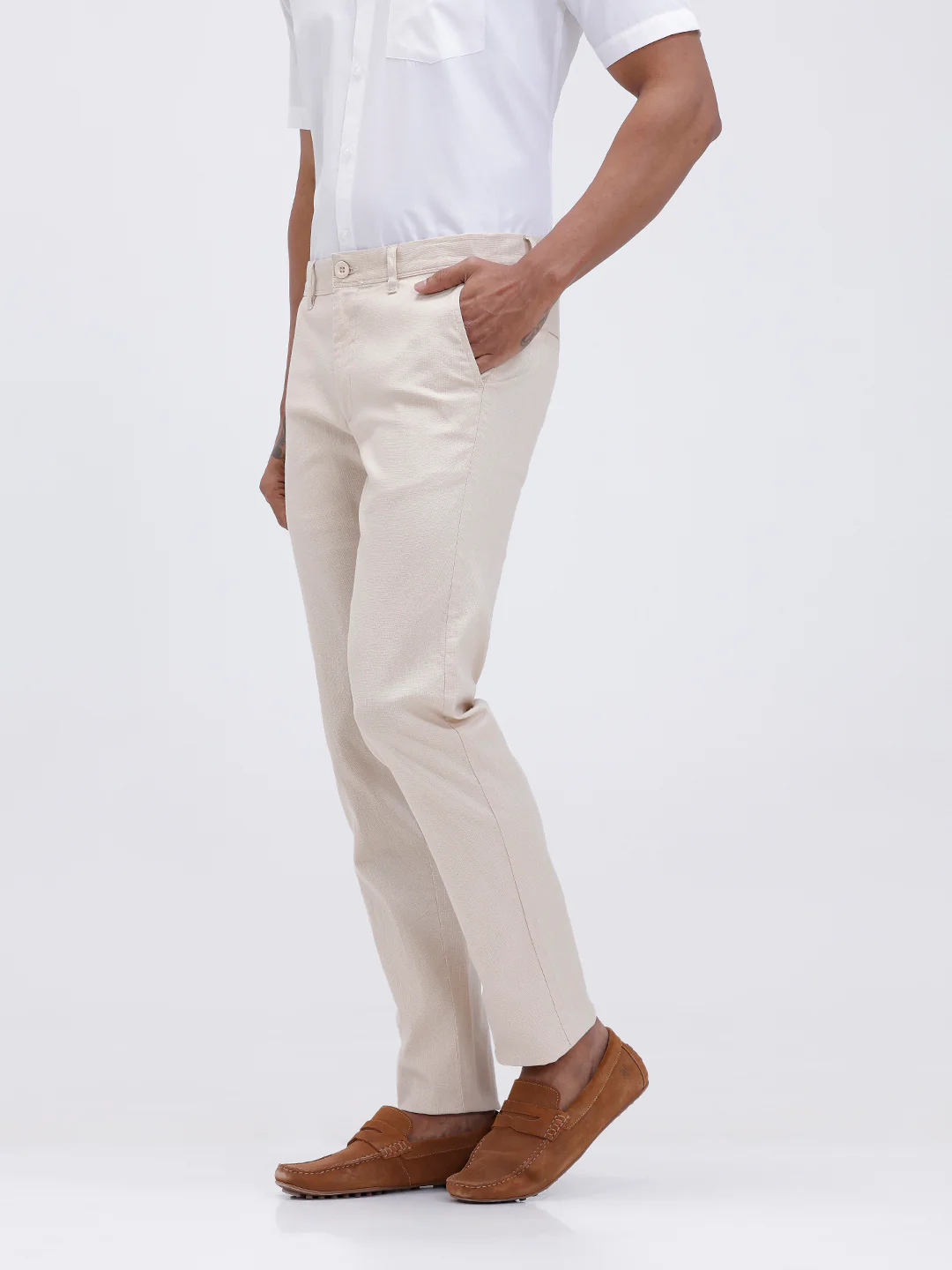 Cotton Rich Shirt and Linen Cotton Beige Trousers Combo TR15501 - Image 9