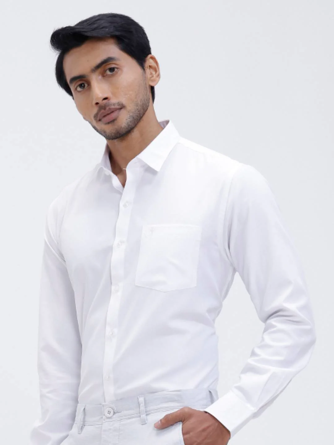 Cotton Rich Shirt and Linen Cotton Light Blue Trousers Combo TR15502 - Image 3