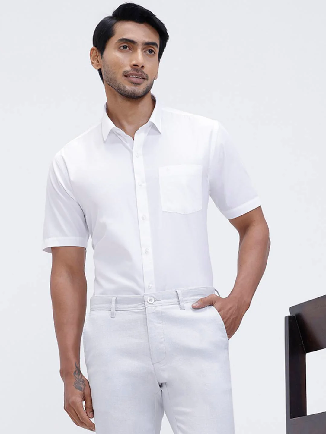 Cotton Rich Shirt and Linen Cotton Light Blue Trousers Combo TR15502 - Image 4
