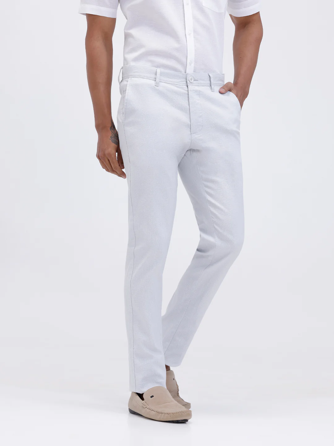 Cotton Rich Shirt and Linen Cotton Light Blue Trousers Combo TR15502 - Image 9