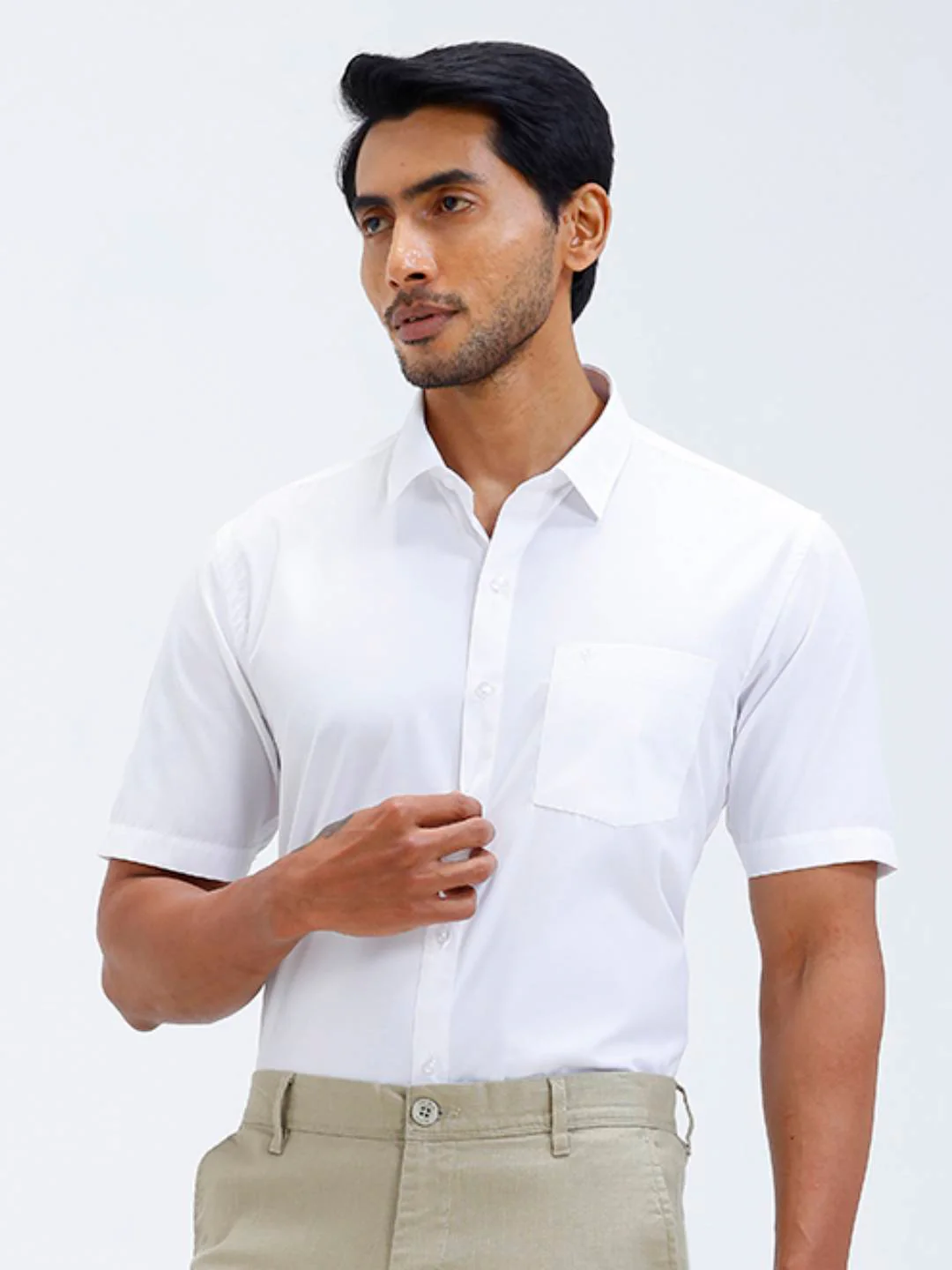 Cotton Rich Shirt and Linen Cotton Light Olive Trousers Combo TR15505 - Image 4