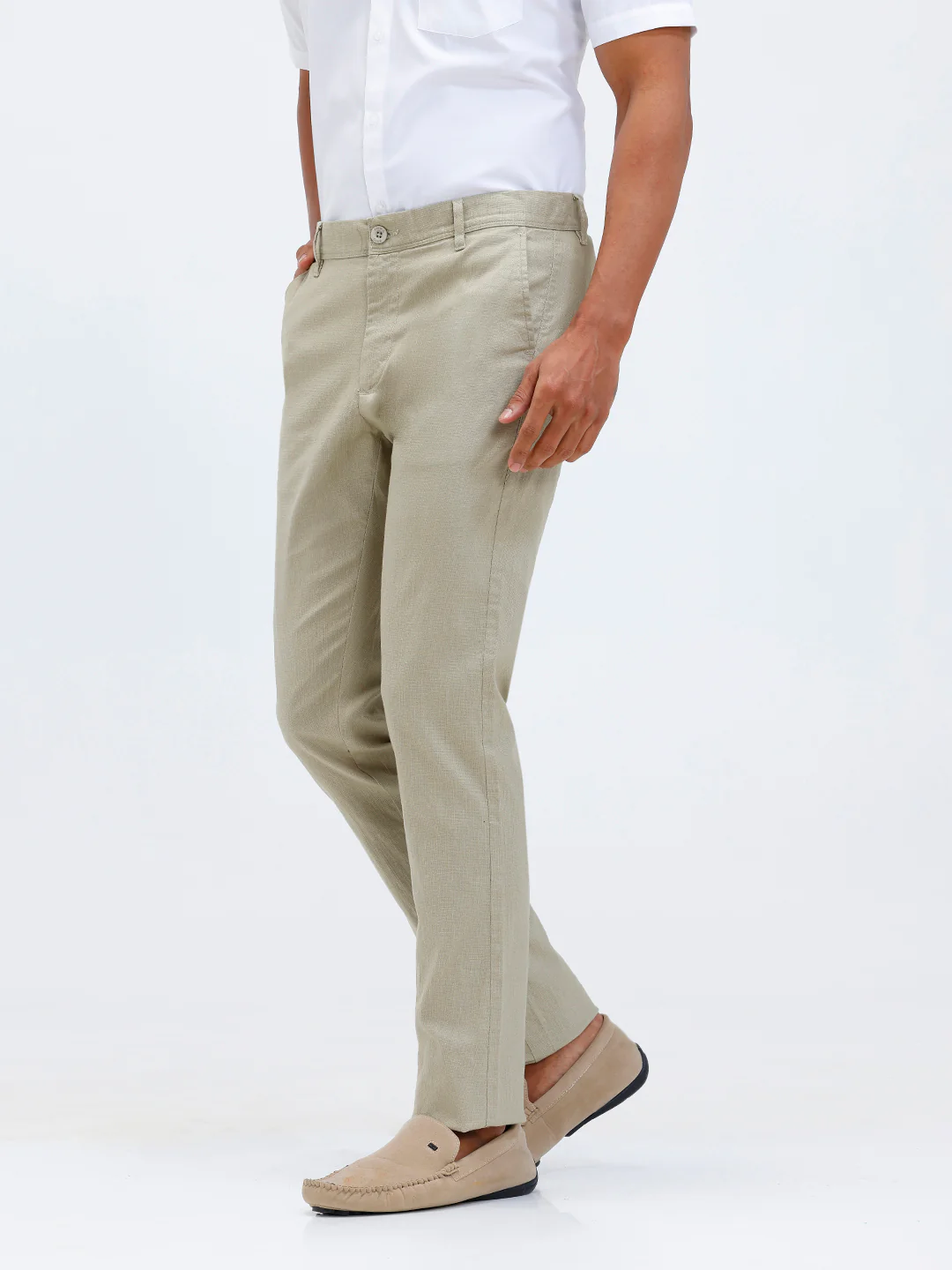 Cotton Rich Shirt and Linen Cotton Light Olive Trousers Combo TR15505 - Image 9
