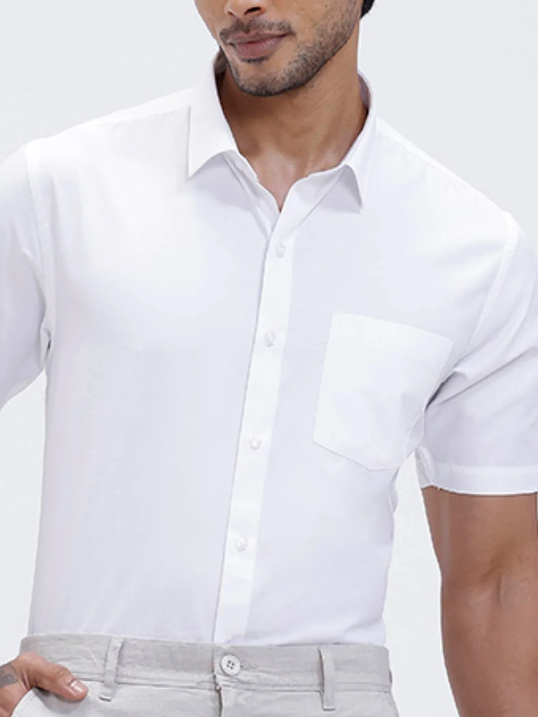 Cotton Rich Shirt and Linen Cotton Off White Trousers Combo TR15503 - Image 7