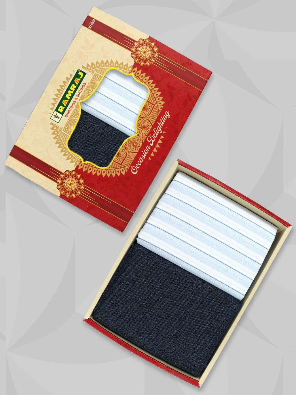 Cotton Striped Shirting & Suiting Gift Box RD166