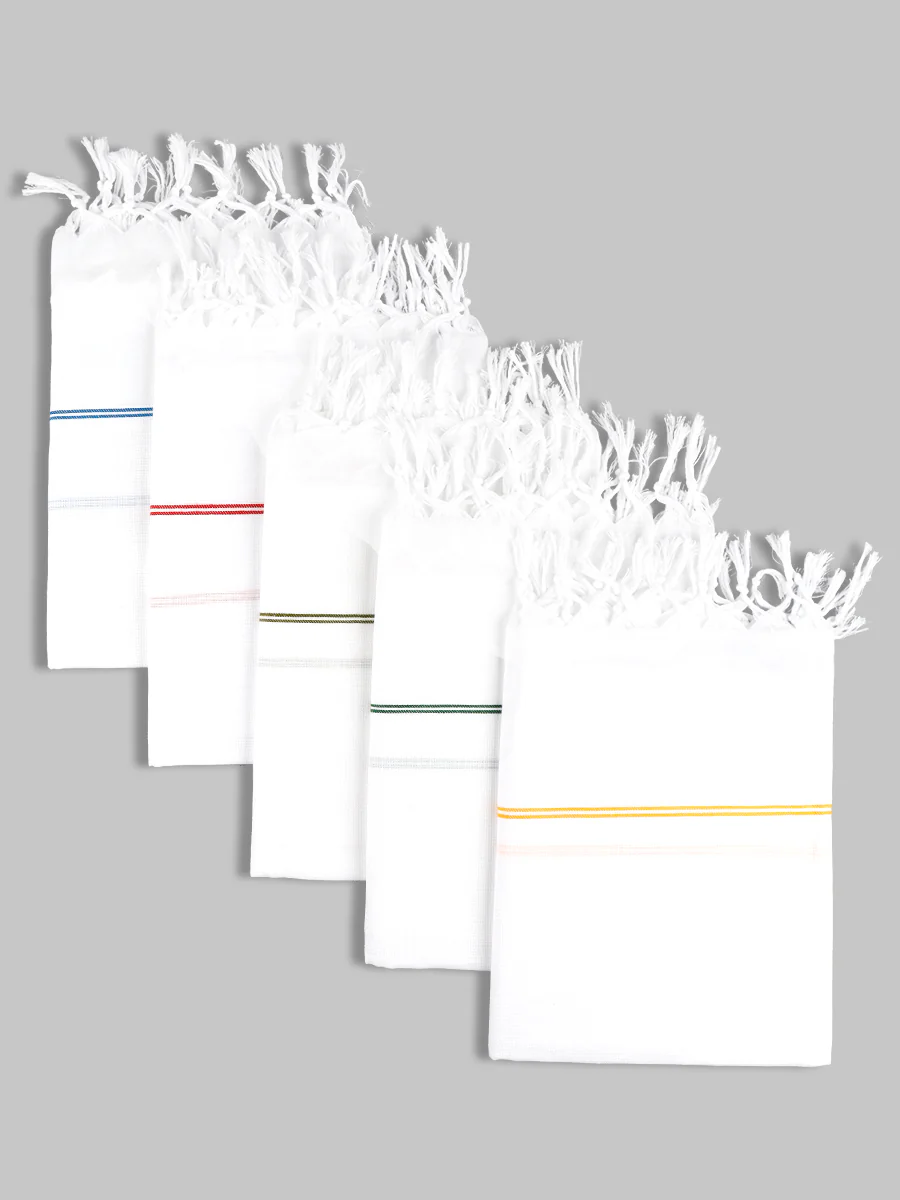 Cotton White Bath Towel No279 (Pack of 2) - Image 8