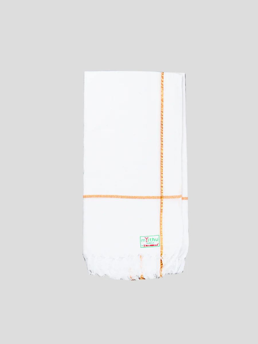 Cotton White Bath Towel Pack of 3 - Image 3