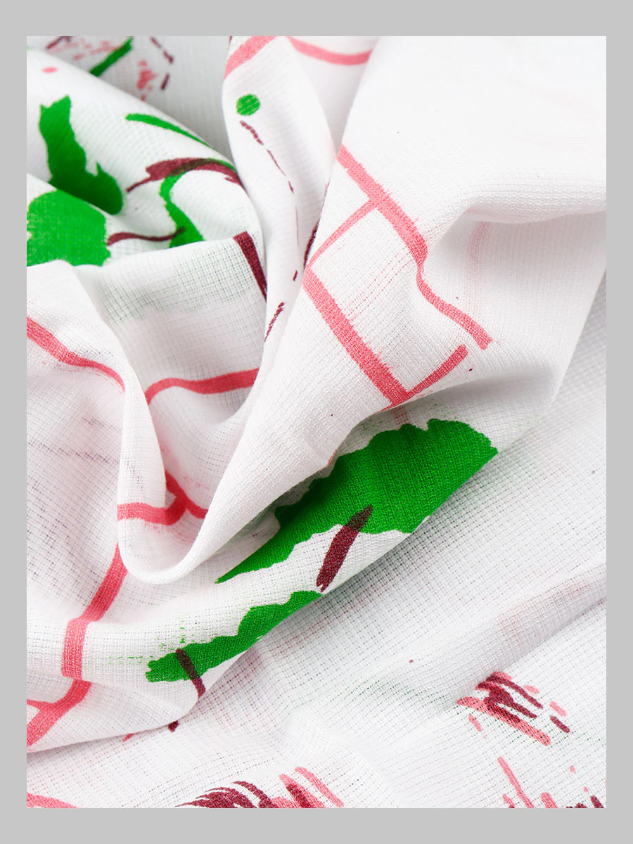 Cotton White Diamond Printed Bath Towel (Pack of 2) - Image 10